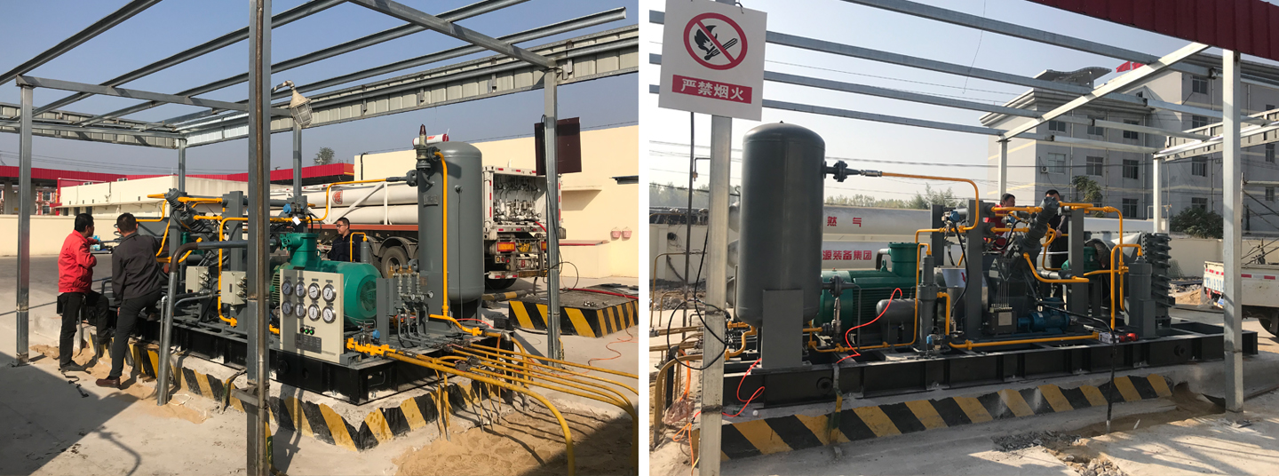 某加氣站壓縮機現(xiàn)場圖